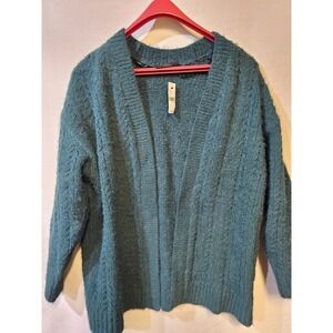 lane bryant 14 16 Emerald Green Fuzzy Cardigan